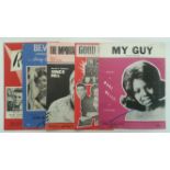 POP MUSIC, signed sheet music, inc. My Guy by Mary Wells, Roulette by Russ Conway (corner