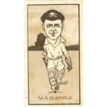 HILL, Caricatures of Famous Cricketers, complete, standard, G to EX, 50