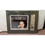 TELEVISION, Porridge, signed newspaper cast listing by Ronnie Barker (2x8), overmounted beside