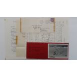 THEATRE, selection of correspondence from Lyndon Brook, mainly 1960s, inc letters (hand written