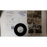 POP MUSIC, signed newspaper photos, white cards etc., inc. Mike Sarne, Cilla Black, Mike Vickers,