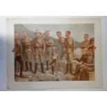 MILITARY, print from Vanity Fair magazine supplement 1900, A General Group, showing twelve figures
