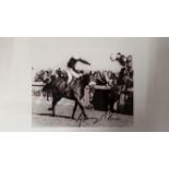 HORSE RACING, signed photo by Ginger McCain, full-length in action on up on Red Rum, winning 1977