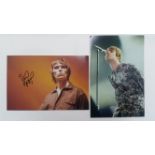 POP MUSIC, signed colour promotional photos by Liam Gallagher & Ian Brown, each 8 x 12, showing them