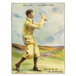 WILLS, Famous Golfers, nos. 8-25, large, G to EX, 18