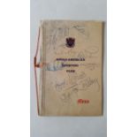 AUTOGRAPHS, signed dinner menu booklet, 1967 Stable Lads Boxing Association, by seven attendees (