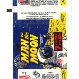 A. & B.C., wax wrapper, Man on the Moon, space background, VG to EX