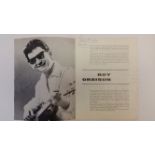 POP MUSIC, signed tour programme, by Roy Orbison, Stevie Marriott, Paul & Barry Ryan, all to
