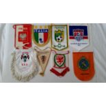 FOOTBALL, selection of players exchange pennants, inc. Italy, Cyprus, Wales, UAE, Poland, Holland,