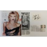 POP MUSIC, signed white card by Courtney Love, with colour 8 x 10 photo half length at the Golden