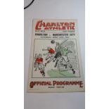 FOOTBALL, Charlton Athletic home programme, v Manchester City, 23rd Apr 1938, EX