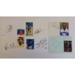 FOOTBALL, signed white cards, pieces, promotional cards etc., inc. Gordon Armstrong, Paul Lemon,