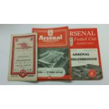 FOOTBALL, Arsenal home programmes, 1940s-1950s, inc. v Tottenham 1948/9 FAC, Preston 1953/4 (Alex