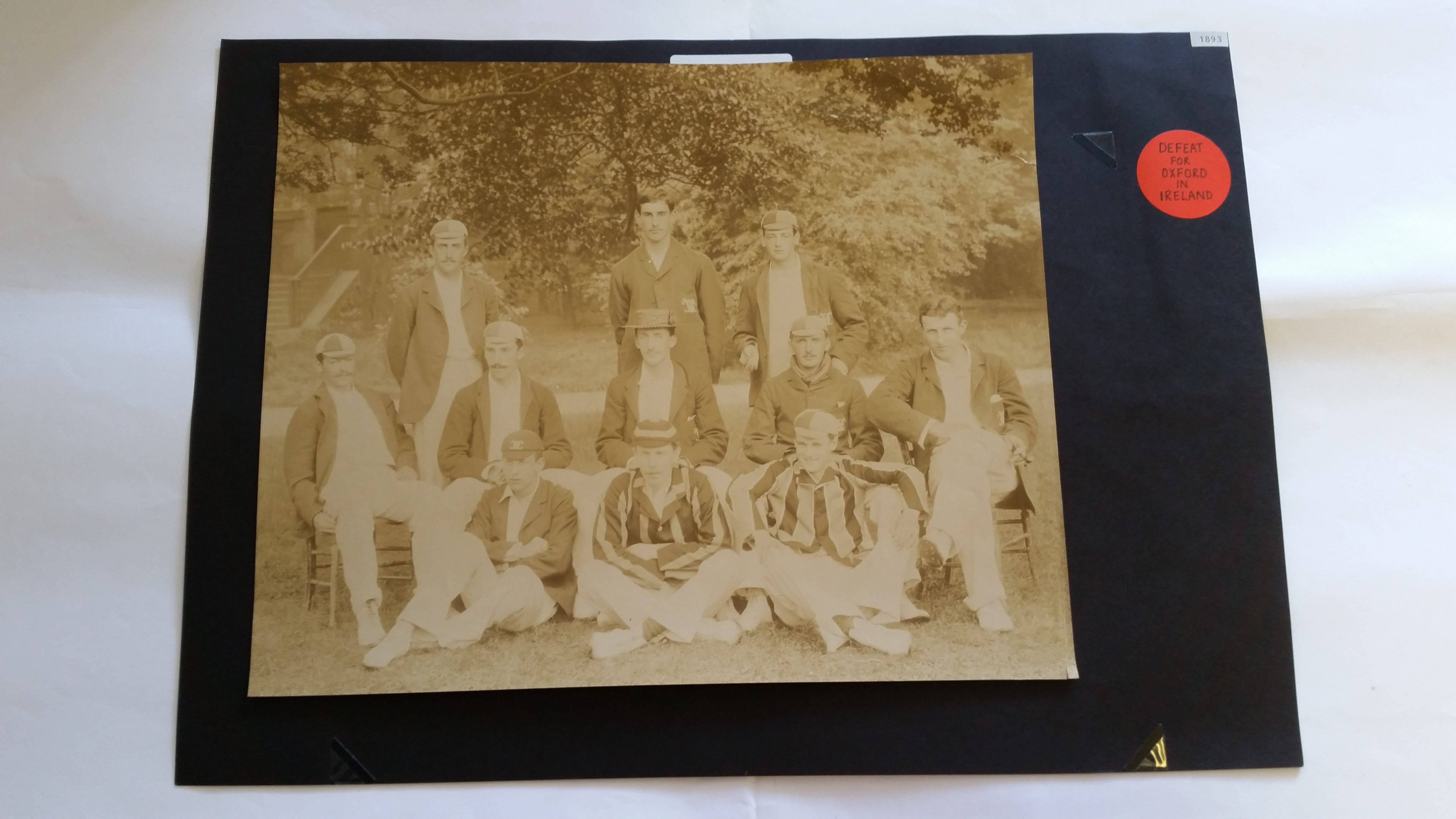 CRICKET, original team photographs, Dublin University (13 x 10.5) & Oxford (12 x 10) with - Image 2 of 2