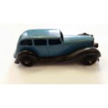 TOYS, metal toys (mainly Dinky), saloon cars, some many pre-WWII, duplication, some paint loss, FR