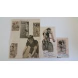 CYCLING, signed newspaper photos, 1948 British Olympians, inc. Reg Harris, Bannister, Godwin,