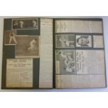 CRICKET, scrapbook (all 1936 season), clippings inc. extensive Derbyshire coverage & the all India