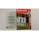 FOOTBALL, programmes, Germany 2005, five matches inc. England U-21; England 2009 U-21 Championship