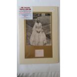 ENTERTAINMENT, signed album page by Ann Todd, overmounted beneath photo, full-length in wedding