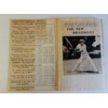 CRICKET, scrapbook dated 1953 - 1958, covers 1953 Australian tour to England inc. all test