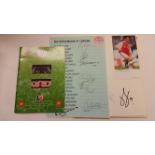 FOOTBALL, signed large white cards, 1990s onwards, mainly European teams, inc. Bayern Munich (45