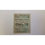 FOOTBALL, ticket stub for 1954 FAC final, corner knocks, about G