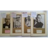 CINEMA, signed pieces, British actors, inc. Rex Harrison, Donald Wolfitt, James Hayter & Henry