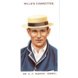 WILLS, Cricketers (1908), complete, large S, G to EX, 25