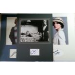 CINEMA, actresses, signed cards, inc. Susannah York (Battle of Britain), Michelle Dockery (Downton