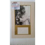 ENTERTAINMENT, signed album page by Billie Whitelaw, overmounted beneath photo, half-length in a