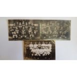 FOOTBALL, team photograph postcards, inc. Exeter School 1st XV 1921 & 1922, both with team annotated