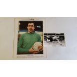 FOOTBALL, Gordon Banks selection, inc. signed postcard; Typhoo premium card (printed signature), G