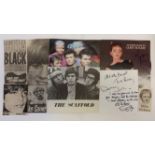 POP MUSIC, signed newspaper photos, white cards etc., inc. Mike Sarne, Cilla Black, Mike Vickers,