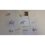 FOOTBALL, signed white cards etc., inc. Roger Hunt, Frank Worthington, Dean Richards, Martin Poom,