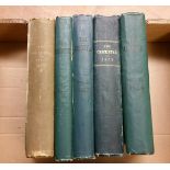CRICKET, bound volumes of magazines, The Cricketer, 1921, 1922, 1924, 1928 & 1929, all with green
