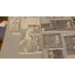 CRICKET, collection of newspaper cuttings, laid down in 18 large scrapbooks, 1954-1958, 1960,
