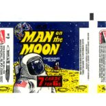 A. & B.C., wax wrapper, Man on the Moon, Bazooka Joe ball pen, space background, EX