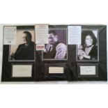 MUSIC, signed pieces, jazz, inc. Paul Robeson, Cleo Laine & Humphrey Lytellton, all overmounted