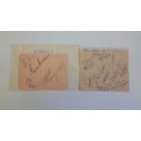 CRICKET, signed album pages, c.1951, inc. one (12 signatures), Bedser, Laker, Lock, Strudwick; the