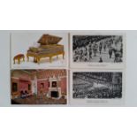 POSTCARDS, complete (2), Queens Dolls House, Tucks 4501; Funeral Procession of King Edward VII,