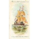 WILLS, Ships, Wills to front, brown card, G to EX, 10
