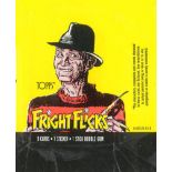 TOPPS, wax wrapper, Fright Flicks, showing Freddie Kruger, Predator, Pumpkin head & Fright Night, VG