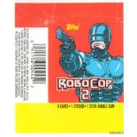 TOPPS, wax wrapper, Robocop 2, red, half-length & shield, VG to EX, 2