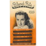 BLEND-RITE, British Film Stars, nos. 4, 6 & 7, uncut, the first two complete with hair-grips each,