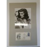CINEMA, signed commemorative cover by Katherine Hepburn, overmounted beneath photo, h/s in
