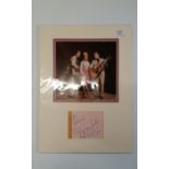 POP MUSIC, The Springfields, signed and inscribed album page by all three (first names only,