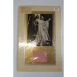 CINEMA, signed album page by Veronica Lake, overmounted beneath photo, full-length, 12 x 18 overall,