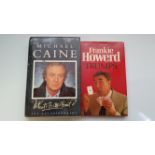 ENTERTAINMENT, signed hardback editions of biographies, inc. Frankie Howerd (Trumps), Michael