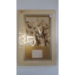 CINEMA, signed album page by Jayne Mansfield, overmounted beneath photo, h/s in character, 12 x 17.5