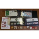 EPHEMERA, selection, inc. postage stamps (loose & in stock-books), coins & medallions, commemorative